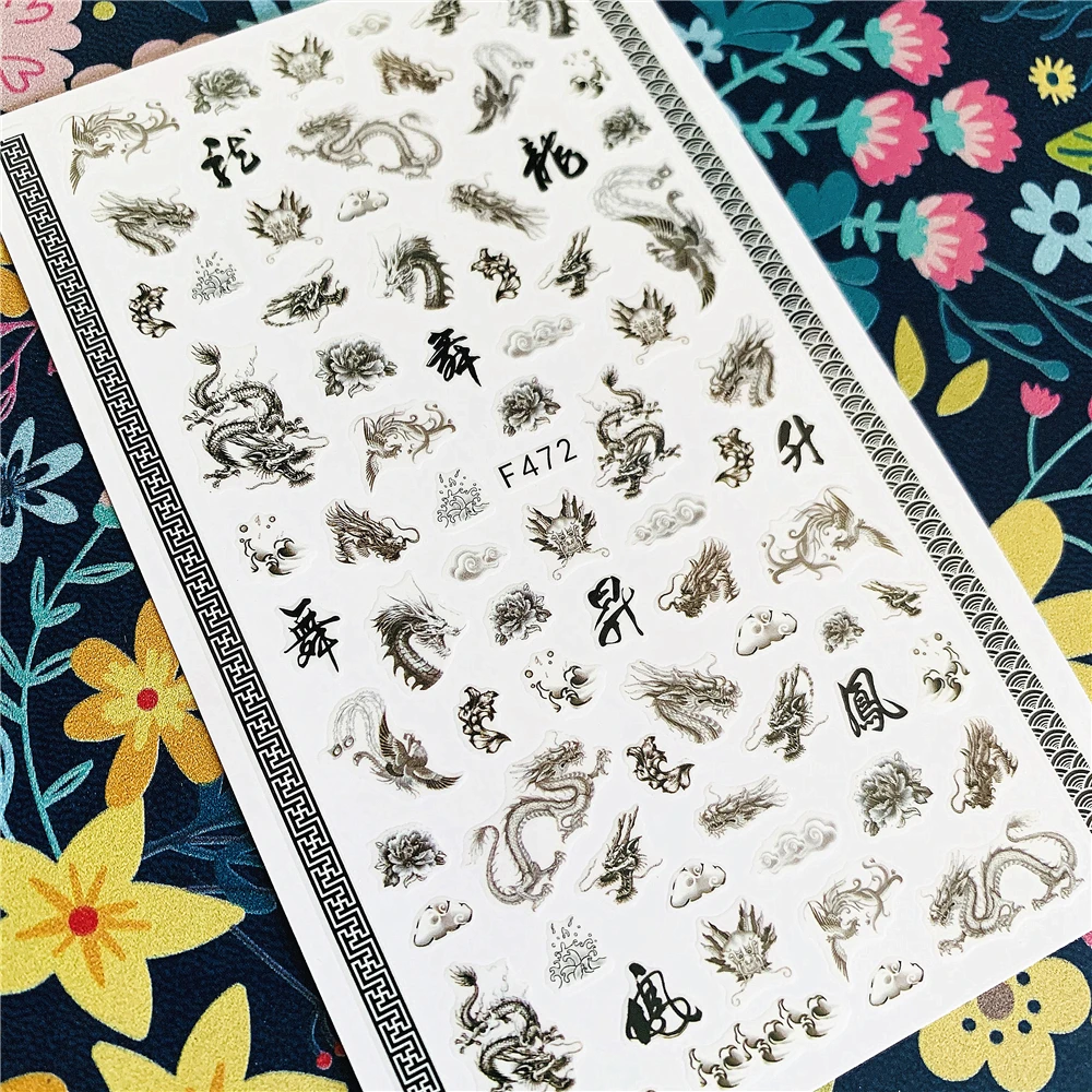 Newest Dragon 3d nail art sticker nail decal stamping export japan designs rhinestones
Newest Dragon 3d nail art sticker nail decal stamping export japan designs rhinestones