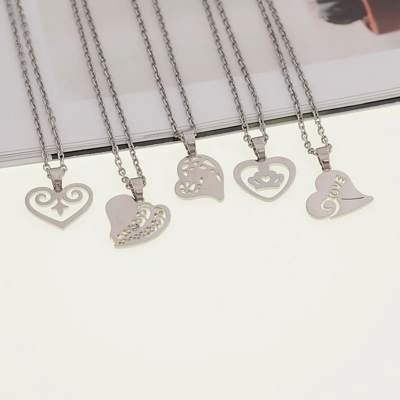 бижутерия для женщин 2021 Stainless Steel Heart-shaped Steel Color Women's Necklace Pendant Collar Boho Style Collier Femme
бижутерия для женщин 2021 Stainless Steel Heart-shaped Steel Color Women's Necklace Pendant Collar Boho Style Collier Femme