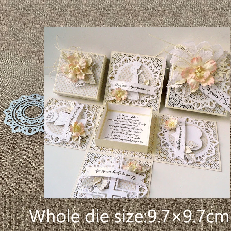 New Design Craft Metal stencil mold Cutting Dies 4Pcs circle lace frames scrapbook die cuts Album Paper Card Craft Embossing 
New Design Craft Metal stencil mold Cutting Dies 4Pcs circle lace frames scrapbook die cuts Album Paper Card Craft Embossing