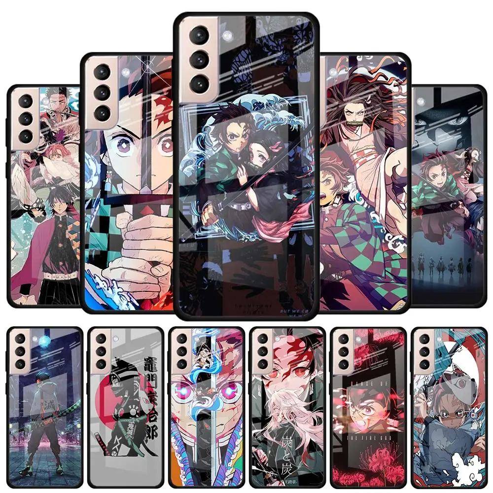Чехол из закаленного стекла для Samsung Galaxy S21/S22/S20/FE/S20 Ultra/S10e/S10 Lite/S9/S8 Plus | Мобильные