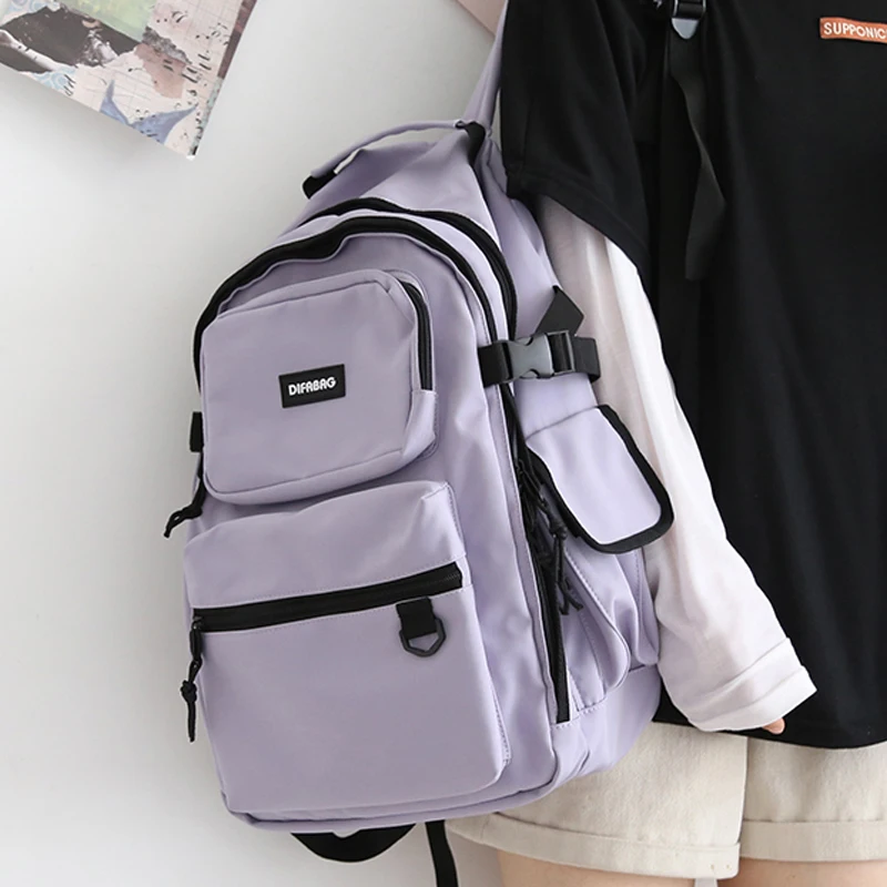 Large Capacity Waterproof Nylon Women Backpack Multi-pocket Portable College Teenage Girl's Schoolbag Laptop Backpack Bookbag
Large Capacity Waterproof Nylon Women Backpack Multi-pocket Portable College Teenage Girl's Schoolbag Laptop Backpack Bookbag