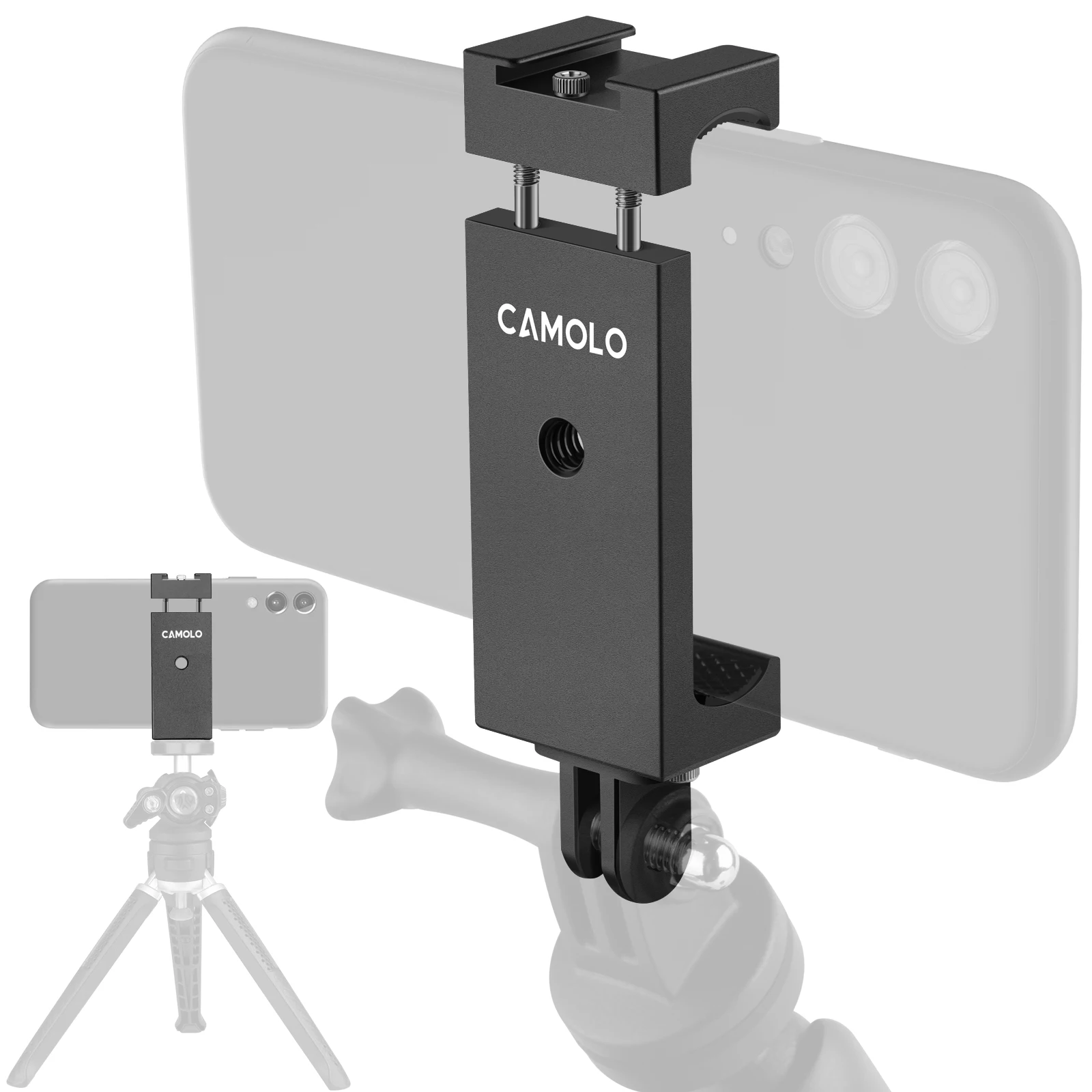 CAMOLO Universal Phone Clip Mount with Cold Shoe and Joint Mount for Tripod Stabilizer Bracket for HUAWEI iphone Xiaomi Samsung
CAMOLO Universal Phone Clip Mount with Cold Shoe and Joint Mount for Tripod Stabilizer Bracket for HUAWEI iphone Xiaomi Samsung