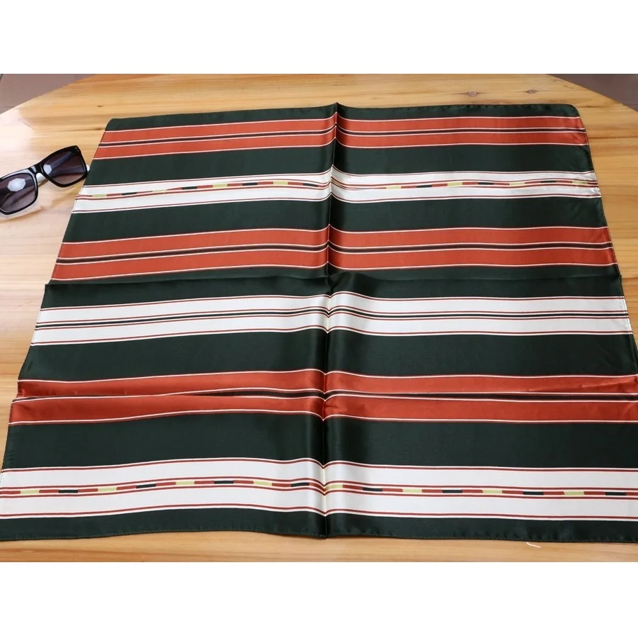 Stripe Print 100% Real Silk Bandana Scarf Neckerchief Wraps Women Ladies Head Scarves Hijab for Hair Wrapping 65x65cm
Stripe Print 100% Real Silk Bandana Scarf Neckerchief Wraps Women Ladies Head Scarves Hijab for Hair Wrapping 65x65cm