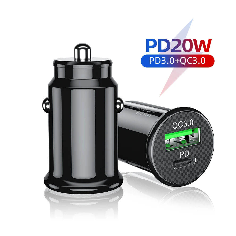 20W USB Car Charger Mini Quick Charge QC PD 3.0 Type C Charger For iPhone Samsung Fast Charging Charger For Mobile Phone in Car
20W USB Car Charger Mini Quick Charge QC PD 3.0 Type C Charger For iPhone Samsung Fast Charging Charger For Mobile Phone in Car