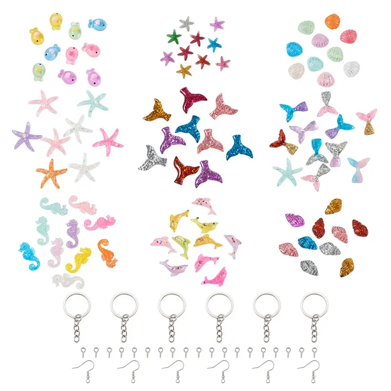 Ocean Theme Resin Cabochons Iron Screw Eye Pin Peg Bails Earring Hooks and Keychain Ring DIY KeyChain & Earring Kit Decoration
Ocean Theme Resin Cabochons Iron Screw Eye Pin Peg Bails Earring Hooks and Keychain Ring DIY KeyChain & Earring Kit Decoration