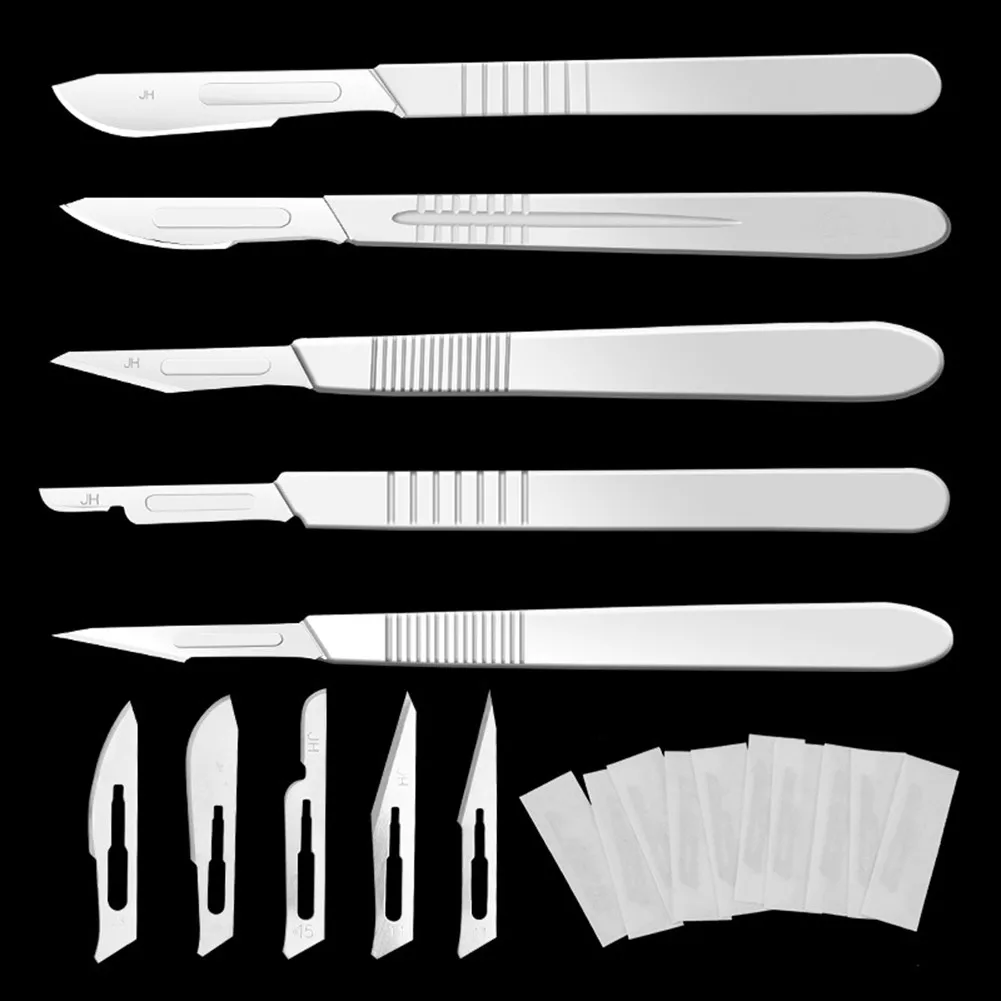 11pcs Stainless Steel Carving Metal Scalpel Blades #10 12 15 20 22 24 Medical Handel Scalpel Knives Engraving Knives Blade Craft
11pcs Stainless Steel Carving Metal Scalpel Blades #10 12 15 20 22 24 Medical Handel Scalpel Knives Engraving Knives Blade Craft