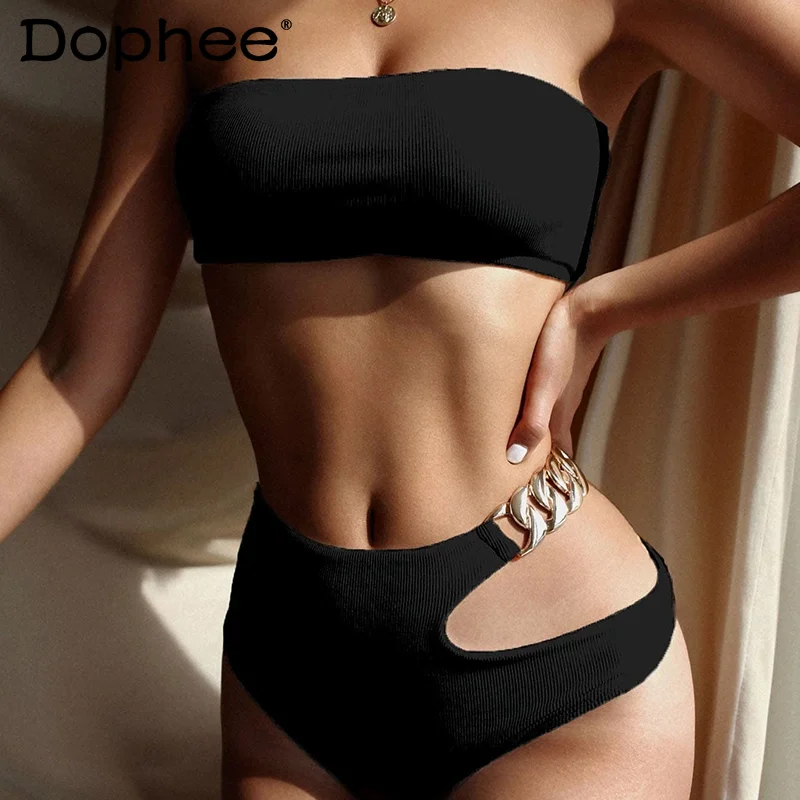 Модный Купальник-бикини, Женский костюм в европейском стиле для отпуска, привлекательный купальник с цепочкой и высокой талией, пуш-ап, купа...
Модный Купальник-бикини, Женский костюм в европейском стиле для отпуска, привлекательный купальник с цепочкой и высокой талией, пуш-ап, купа...