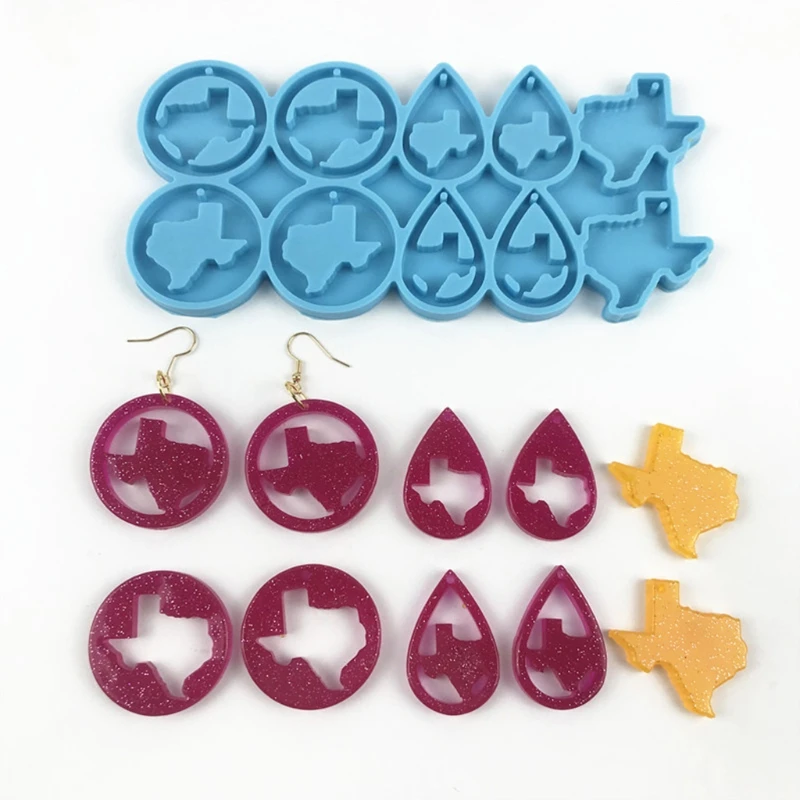 Earrings Epoxy Resin Mold Ear Studs Dangle Casting Silicone Mould DIY Crafts Jewelry Pendants Casting Tool
Earrings Epoxy Resin Mold Ear Studs Dangle Casting Silicone Mould DIY Crafts Jewelry Pendants Casting Tool