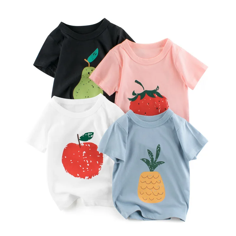 Toddler Girls Short Sleeve Cartoon Fruit Apple Strawberry Printed T-Shirts Little Girls Cotton Summer Tops Girls Clothes 2-7Y
Toddler Girls Short Sleeve Cartoon Fruit Apple Strawberry Printed T-Shirts Little Girls Cotton Summer Tops Girls Clothes 2-7Y