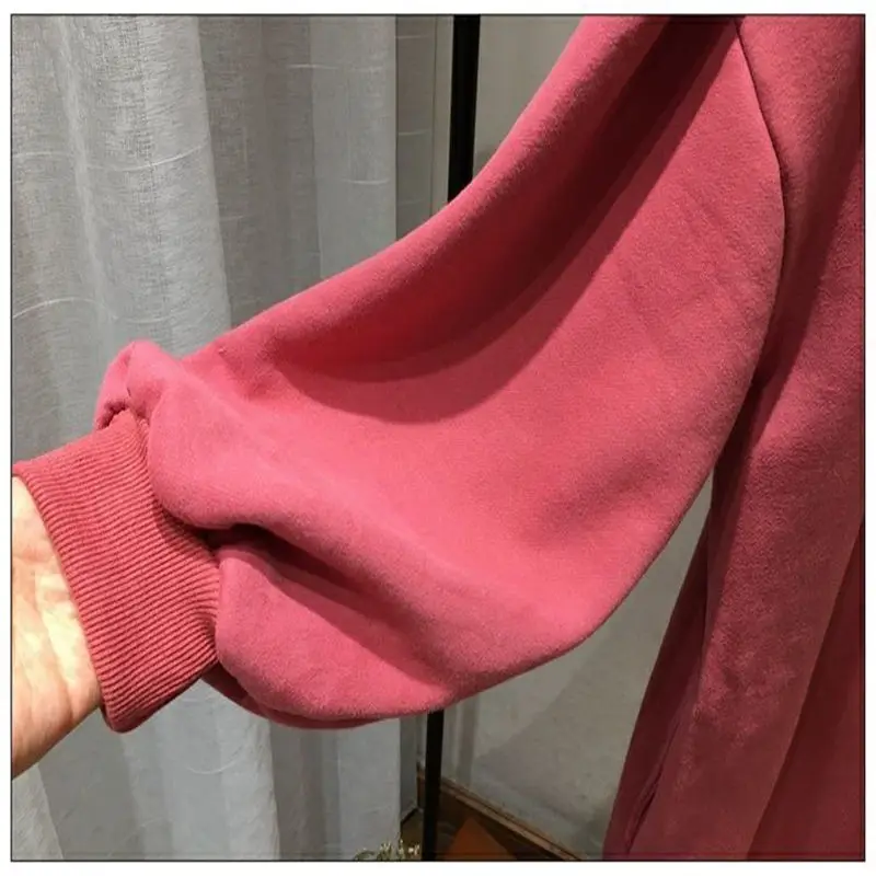 Women's large-size skirt sweater spring and autumn thin loose split hooded over-the-knee loose coat
Women's large-size skirt sweater spring and autumn thin loose split hooded over-the-knee loose coat