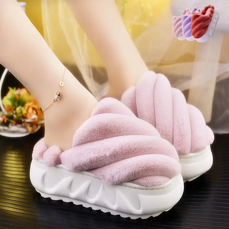 2021 New Solid Color Thick-soled Baotou Cotton Slippers Women's Autumn And Winter Indoor Warm Non-slip Shoes
2021 New Solid Color Thick-soled Baotou Cotton Slippers Women's Autumn And Winter Indoor Warm Non-slip Shoes