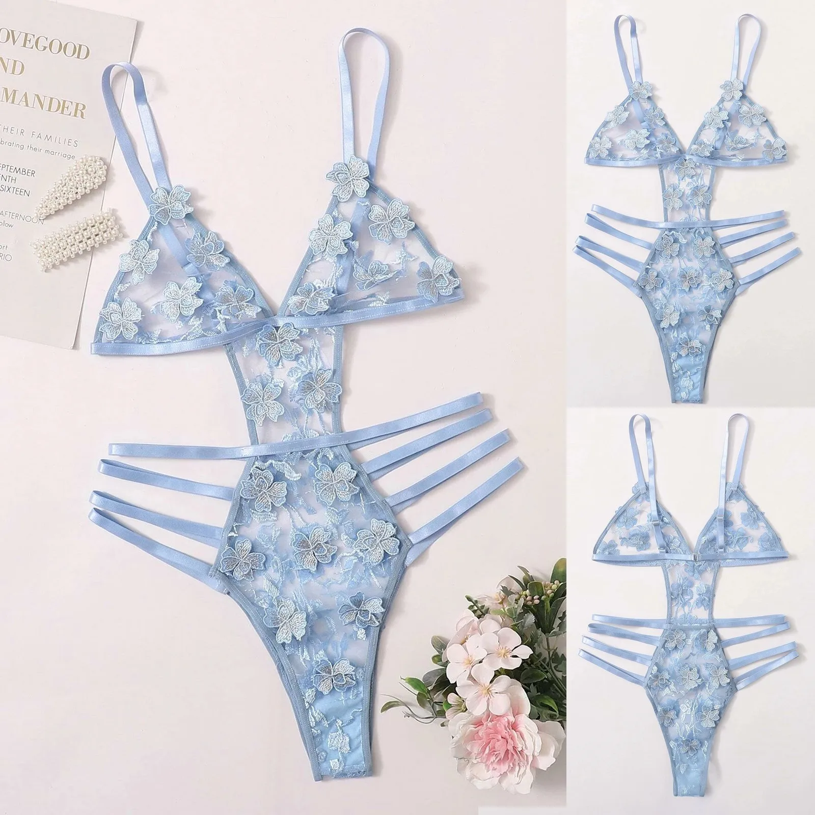 New Women Lingerie Underwear Teddy Bodysuit Jumpsuit Sleepwear Embroidery Sexy Sexy 2 Piece Sexy Embroidered Underwear set
New Women Lingerie Underwear Teddy Bodysuit Jumpsuit Sleepwear Embroidery Sexy Sexy 2 Piece Sexy Embroidered Underwear set