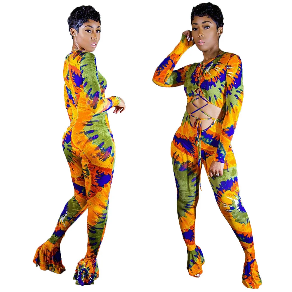 Zoctuo Womens Jumpsuits Sexy Bodysuit Catsuits Bodycon Long Sleeve Club Flare Pant Rompers Tie Dye O-neck Hollow Out Streetwear
Zoctuo Womens Jumpsuits Sexy Bodysuit Catsuits Bodycon Long Sleeve Club Flare Pant Rompers Tie Dye O-neck Hollow Out Streetwear