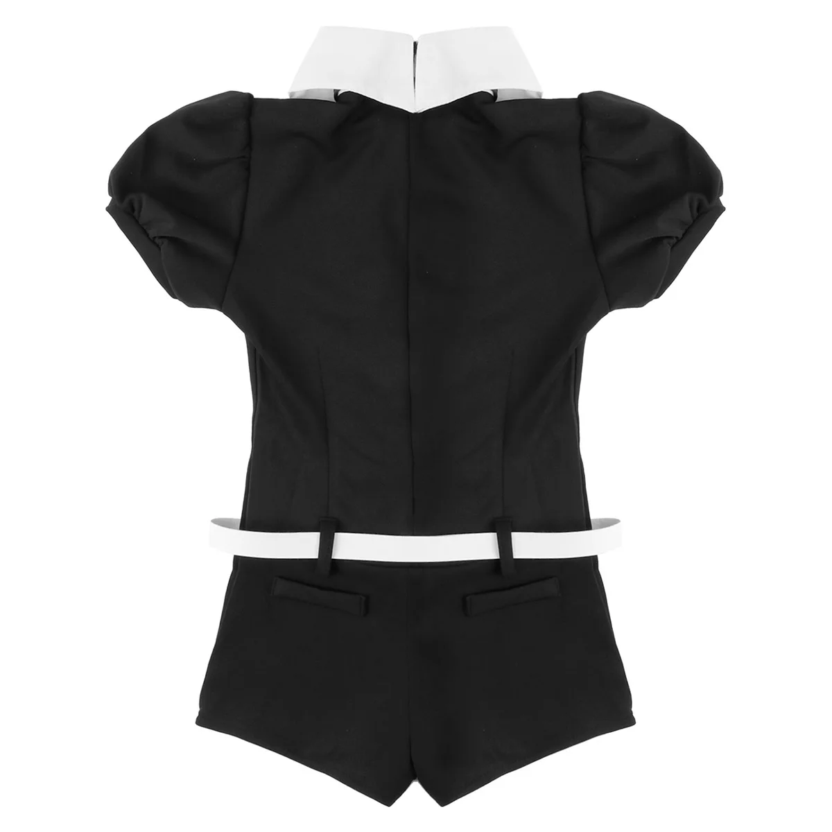 Women Japanese Anime Cosplay Costume Turn-down Collar Short Sleeves Leotard Jumpsuit with Belt and Necktie Sets Halloween Outfit
Women Japanese Anime Cosplay Costume Turn-down Collar Short Sleeves Leotard Jumpsuit with Belt and Necktie Sets Halloween Outfit