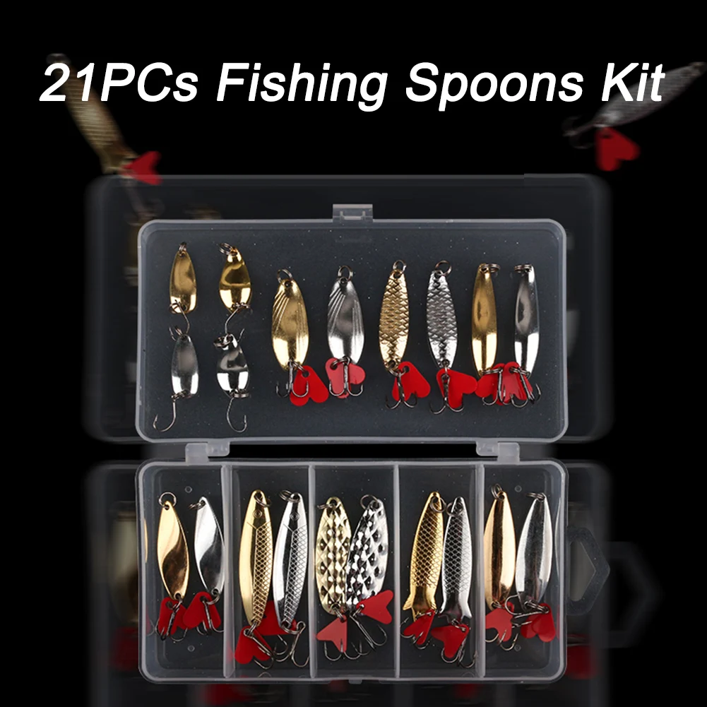 20PCS Fishing Lures Alloy Sequins Bait Set Fishing Spoons Kit Freshwater Saltwater Hard Spinner Jig With Box
20PCS Fishing Lures Alloy Sequins Bait Set Fishing Spoons Kit Freshwater Saltwater Hard Spinner Jig With Box