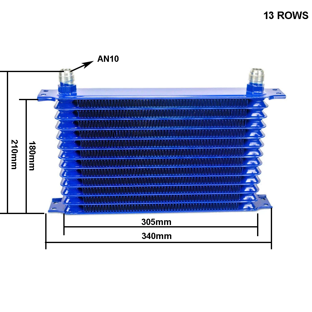 

WLR - Universal 13 Row 10AN Aluminum Engine Transmission Oil Cooler Relocation Kit