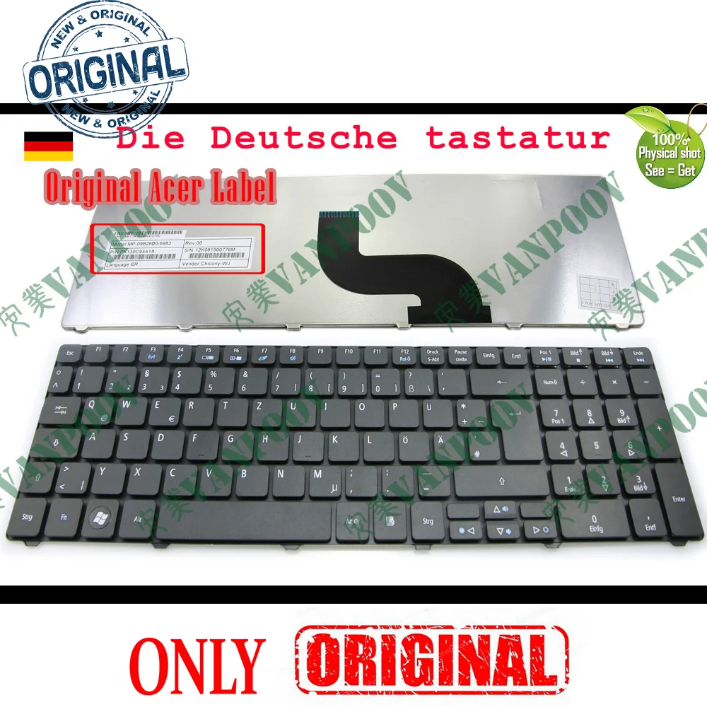 

New Laptop keyboard for Acer Aspire 5810 5542 5538G 5536G 5536 5410 5340 5338 5336 5252 5251 5242 5236 AS553 Geman GR Deutsch DE