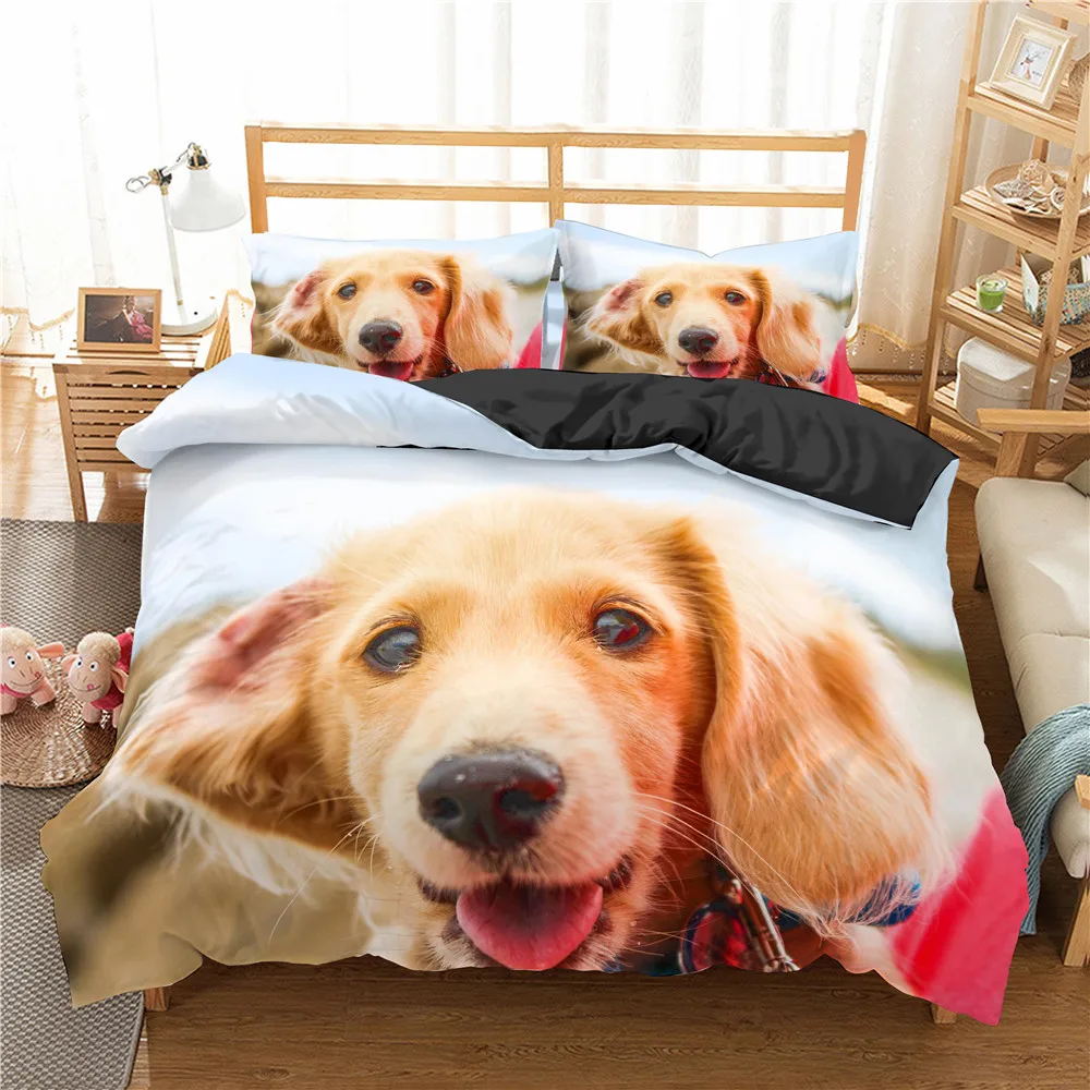 Homesky 3D Dog Bedding Set Luxury Duvet Cover Queen King Size Lovely Dogs Bedding Set Home textiles Quilt Cover Bedspreads
Homesky 3D Dog Bedding Set Luxury Duvet Cover Queen King Size Lovely Dogs Bedding Set Home textiles Quilt Cover Bedspreads