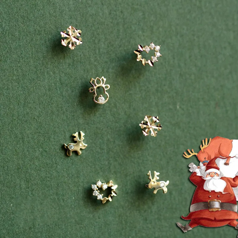 14k Pure gold reindeer snowflake Christmas Holiday Heart earrings studs Dainty minimalist simple minimal styles Kids Girl gift
14k Pure gold reindeer snowflake Christmas Holiday Heart earrings studs Dainty minimalist simple minimal styles Kids Girl gift