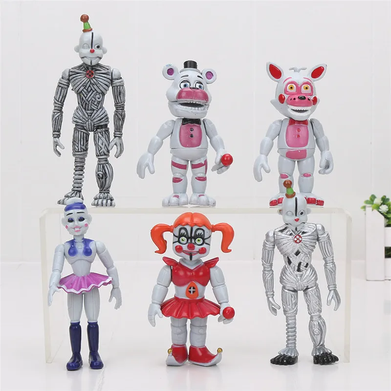 NEW 6pcs13-15cm Five Nights At Freddy's Action Figure FNAF Bonnie Foxy Freddy Fazbear Bear Pizza Pvc Action Figure Dolls
NEW 6pcs13-15cm Five Nights At Freddy's Action Figure FNAF Bonnie Foxy Freddy Fazbear Bear Pizza Pvc Action Figure Dolls