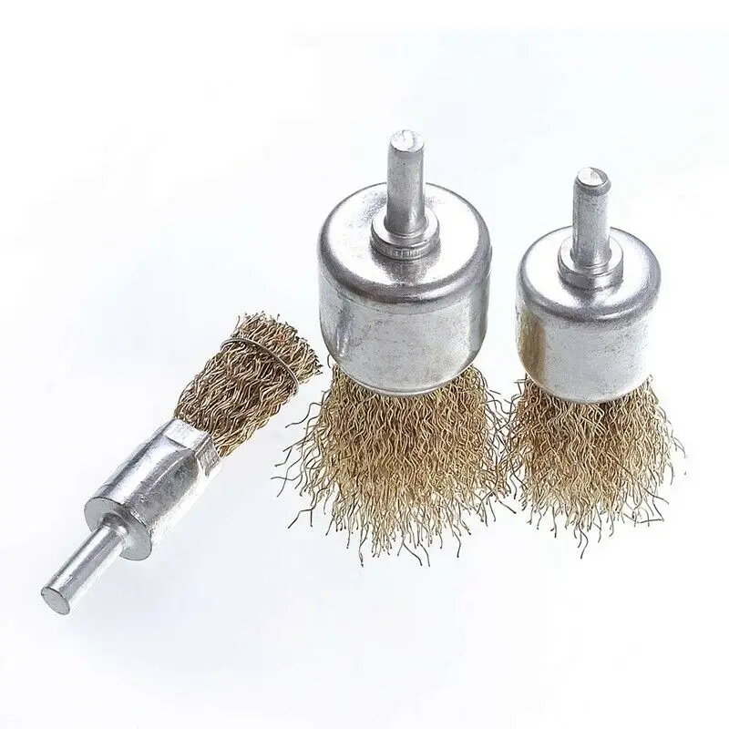 15 PCS Brass Coated Wire Brush Wheel & Cup Brushes Set With 1/4 Inch Shank FOR CLEANING & REMOVING DEBRIS Removing Debris
15 PCS Brass Coated Wire Brush Wheel & Cup Brushes Set With 1/4 Inch Shank FOR CLEANING & REMOVING DEBRIS Removing Debris