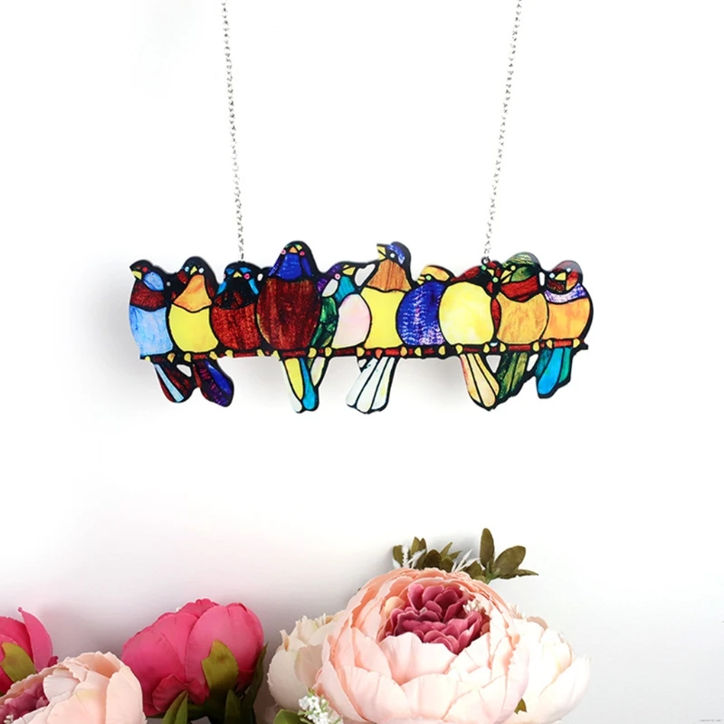 Personality Birds Window Hangings Acrylic Birds-On-A-Wire Stained Glass Window Hangings Custom Outdoor Wall Hanging LX9C
Personality Birds Window Hangings Acrylic Birds-On-A-Wire Stained Glass Window Hangings Custom Outdoor Wall Hanging LX9C