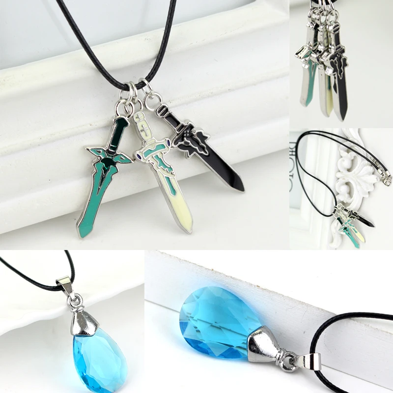 Anime Sword Art Online Keychains Necklace Kirigaya Kazuto Kirito Elucidator Asuna Sword Metal Keyrings Neckalces Pendants Figure
Anime Sword Art Online Keychains Necklace Kirigaya Kazuto Kirito Elucidator Asuna Sword Metal Keyrings Neckalces Pendants Figure