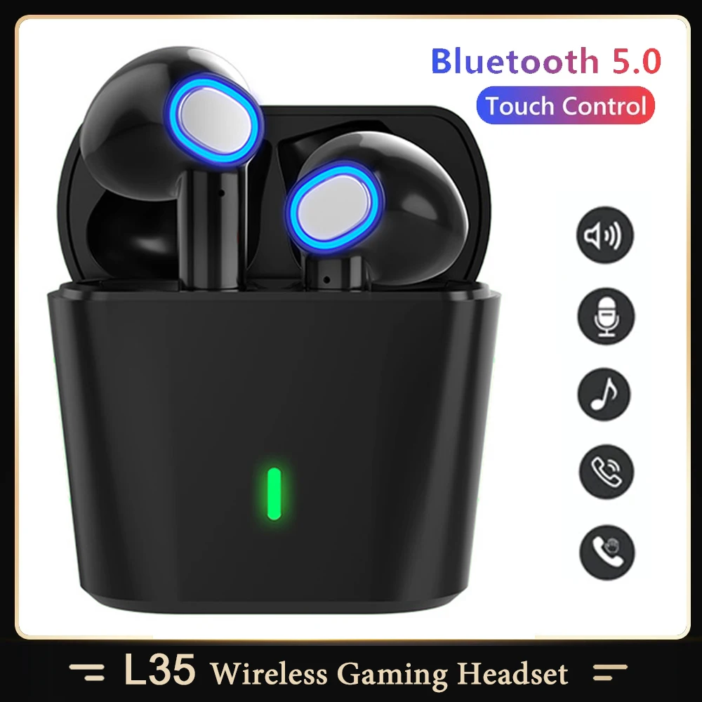 

TWS L35 fone de ouvido sem fio Earphone auriculares inalámbricos Bluetooth Gaming Headset Gamer audifonos Earbuds with Microfone