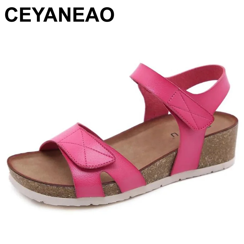 Женские босоножки на пробковой подошве CEYANEAO, летние туфли-лодочки на танкетке, повседневные сандалии без застежки, женская обувь
Женские босоножки на пробковой подошве CEYANEAO, летние туфли-лодочки на танкетке, повседневные сандалии без застежки, женская обувь