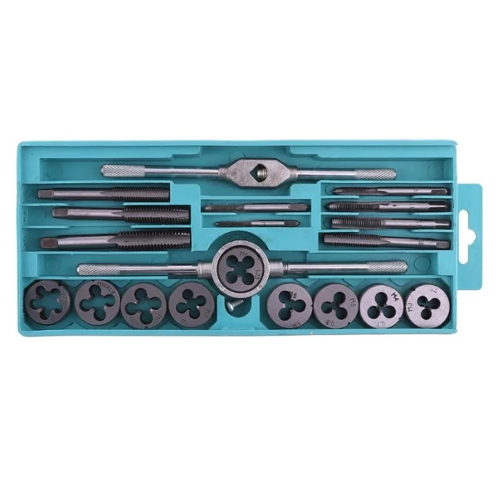 Hand Tools Die Set Screw Taps Thread Plugs Alloy Steel And 1/16-1/2 Inch 20pcs Tap Metric Use Silver Titanium Plated & 20
Hand Tools Die Set Screw Taps Thread Plugs Alloy Steel And 1/16-1/2 Inch 20pcs Tap Metric Use Silver Titanium Plated & 20