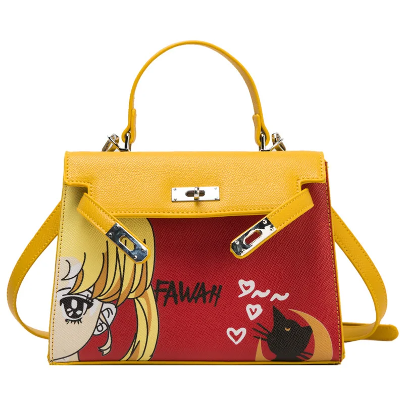 New handbag women's 2020 new Korean fashion lock Single Shoulder Messenger Bag simple graffiti tide cartoon handbag
New handbag women's 2020 new Korean fashion lock Single Shoulder Messenger Bag simple graffiti tide cartoon handbag