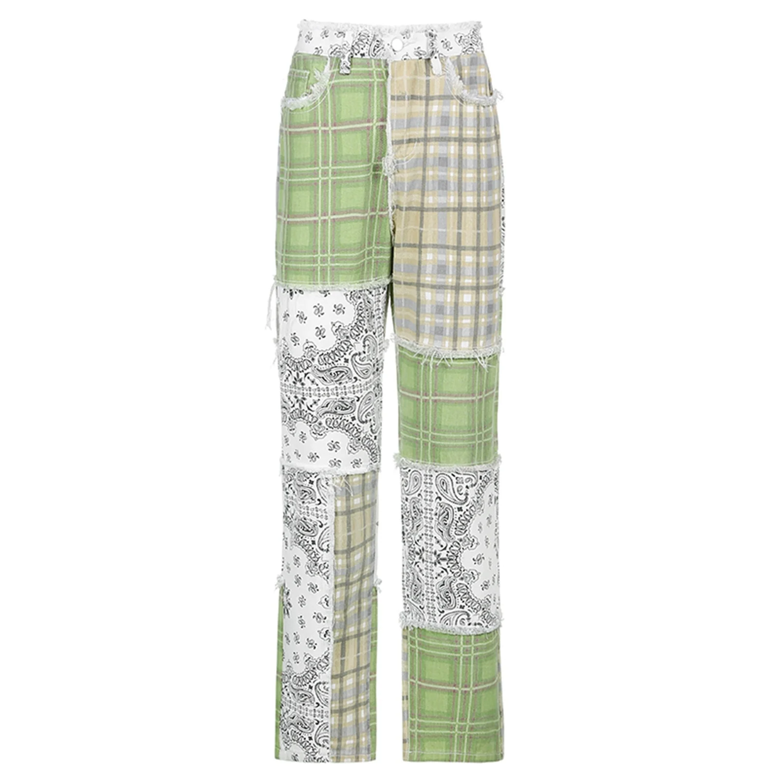 2021 Women Fashion Stylish Plate Pattern Patchwork Splicing Color Jeans Hip Hop Casual Wild Straight Fitting Broek
2021 Women Fashion Stylish Plate Pattern Patchwork Splicing Color Jeans Hip Hop Casual Wild Straight Fitting Broek