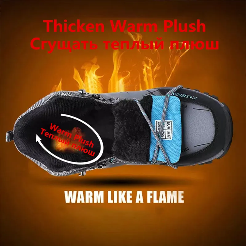 2020 Brand Men's Winter Snow Boots Waterproof Non-slip Casual Super Warm Cotton Boots Outdoor Hiking Boots Work Shoes Size 39-47
2020 Brand Men's Winter Snow Boots Waterproof Non-slip Casual Super Warm Cotton Boots Outdoor Hiking Boots Work Shoes Size 39-47