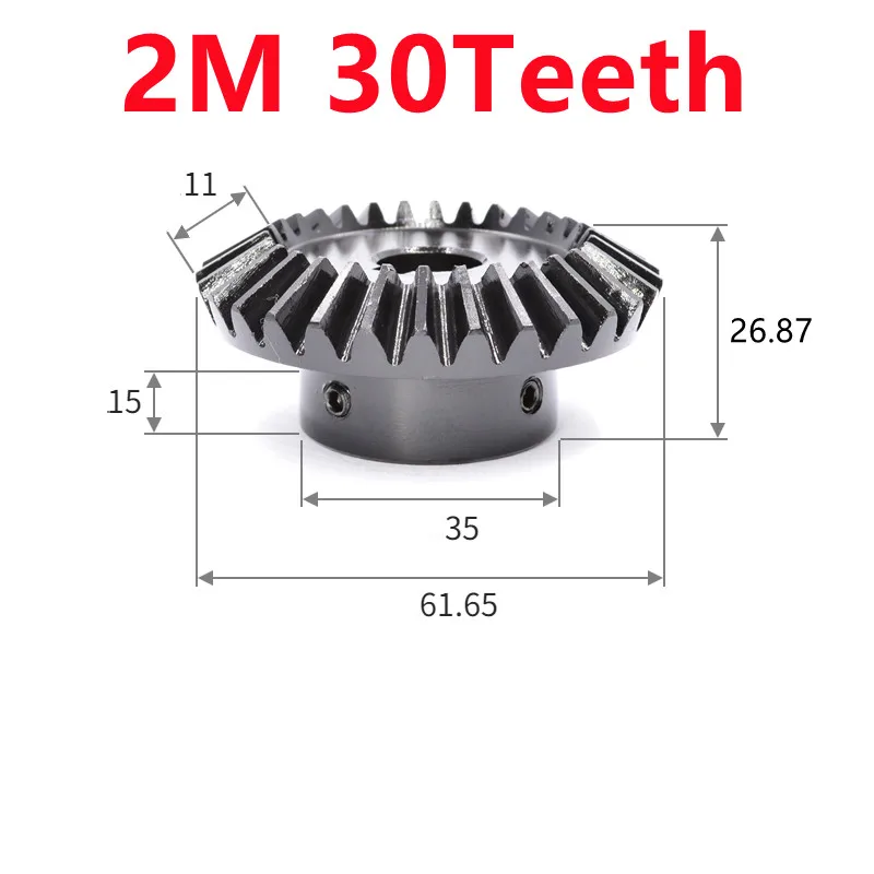 1PCS Bevel Gear 2M 30Teeth 45# Steel Inner Hole 14mm/15mm/16mm/18mm/20mm Gear 90 Degrees Meshing Angle Steel Gears Screw Hole M5 
1PCS Bevel Gear 2M 30Teeth 45# Steel Inner Hole 14mm/15mm/16mm/18mm/20mm Gear 90 Degrees Meshing Angle Steel Gears Screw Hole M5