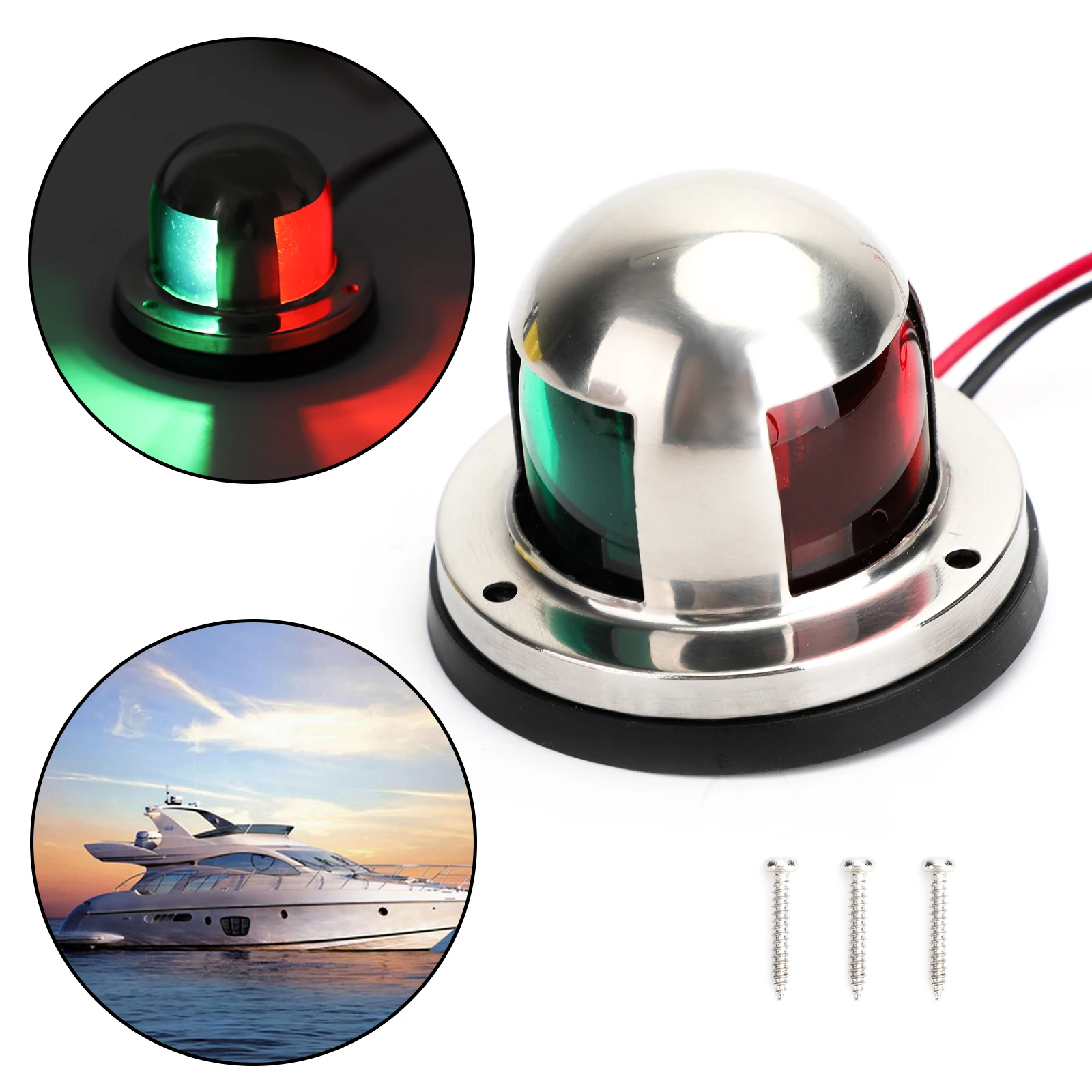 Areyourshop 2 в 1 12V светодиодный навигационные светильник Морская Лодка Яхта
