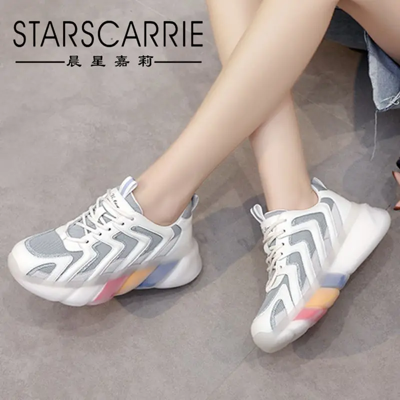 Rainbow bottom father shoes women's 2021 spring and autumn new thick soled high foot show small net red fashion women's shoes
Rainbow bottom father shoes women's 2021 spring and autumn new thick soled high foot show small net red fashion women's shoes