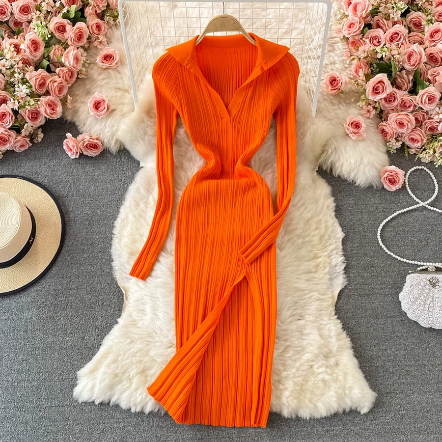 SYJ Women Sexy Short-sleeved Knit Bodycon Dress V-neck Casual Summer Slim Elastic High Split Mid-calf Ribbed Long Dress Vestido
SYJ Women Sexy Short-sleeved Knit Bodycon Dress V-neck Casual Summer Slim Elastic High Split Mid-calf Ribbed Long Dress Vestido