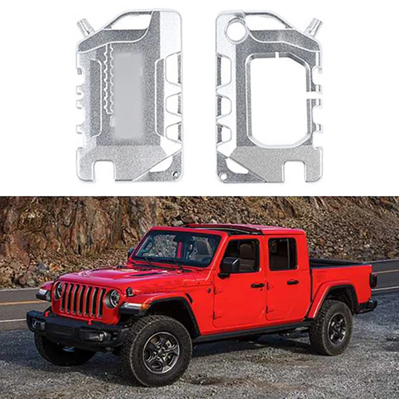 Aluminum Alloy Key Cover Case Protector Shell Keychain Cover Case for Jeep Wrangler JL JT Gladiator 2018-2020 Silver
Aluminum Alloy Key Cover Case Protector Shell Keychain Cover Case for Jeep Wrangler JL JT Gladiator 2018-2020 Silver