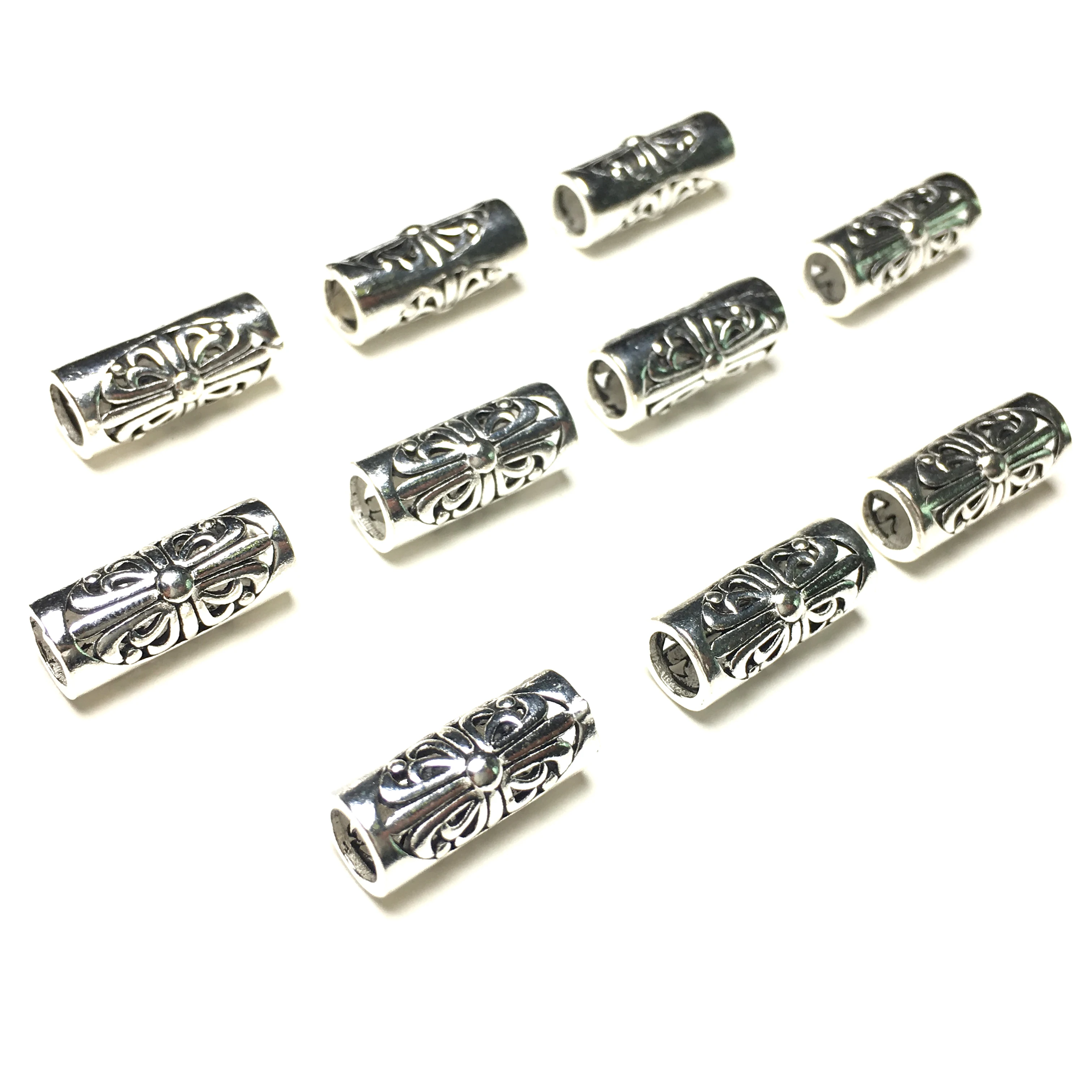 6x15mm10pcs 925 Sterling Silver Findings Loose Spacer Beads for Jewelry Making Tube Charms DIY Bracelet Necklace Accessories 
6x15mm10pcs 925 Sterling Silver Findings Loose Spacer Beads for Jewelry Making Tube Charms DIY Bracelet Necklace Accessories