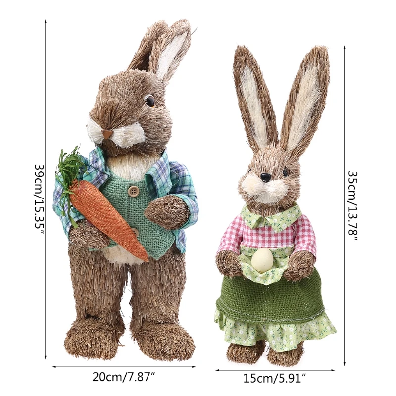 2pcs Cute Straw Rabbits Bunny Decorations Easter Party Home Garden Wedding Ornament Photo Props Crafts
2pcs Cute Straw Rabbits Bunny Decorations Easter Party Home Garden Wedding Ornament Photo Props Crafts