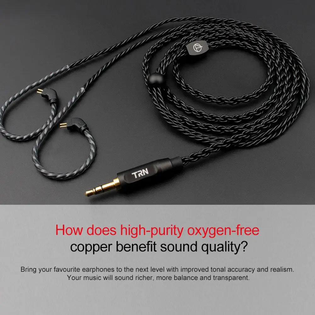 

TRN Universal 0.75mm/0.78mm/MMCX Replace Braided Wired Replacement Earphone Cable Portable Cord Wire