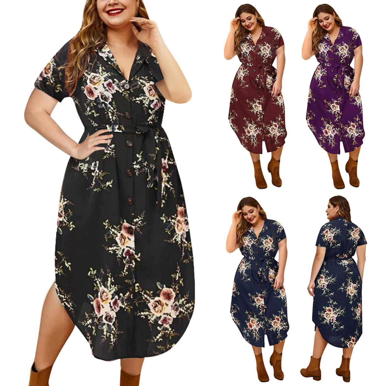40# Boho Vintage Shirt Dress 2021 Floral Printed V-neck Short Sleeve Summer Dress 2021 Vintage Plus Size Woman Clothing Vestidos
40# Boho Vintage Shirt Dress 2021 Floral Printed V-neck Short Sleeve Summer Dress 2021 Vintage Plus Size Woman Clothing Vestidos