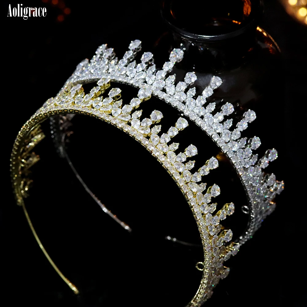 New Zircon Wedding Crown CZ Princess Bride Tiara Birthday Queen Party Heapieces Gold Silver Cubic Zirconia Hair Accessories
New Zircon Wedding Crown CZ Princess Bride Tiara Birthday Queen Party Heapieces Gold Silver Cubic Zirconia Hair Accessories