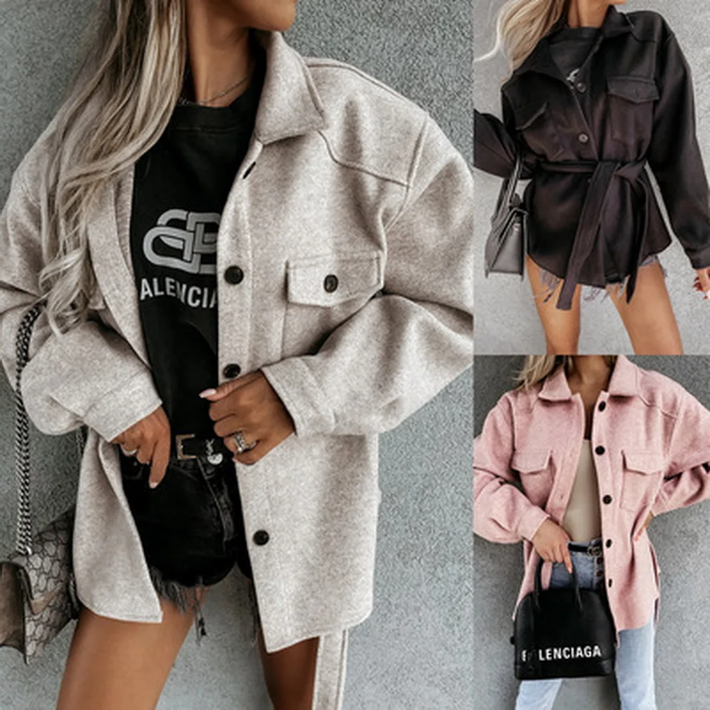 Za Women 2021 Vintage Fashion woolen Coats Winter Stylish Lapel Collar Long Sleeve Pockets Chic Top Casual Warm Oversized Jacket
Za Women 2021 Vintage Fashion woolen Coats Winter Stylish Lapel Collar Long Sleeve Pockets Chic Top Casual Warm Oversized Jacket