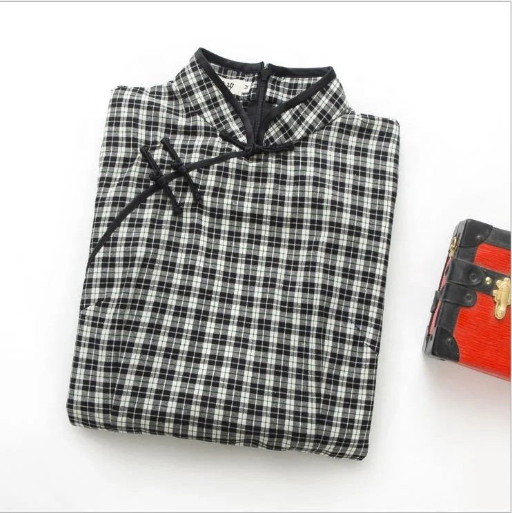 wholesale Chinese cotton Qipao Latest tartan party dress short sleeve sexy cheongsam prom dress for women
wholesale Chinese cotton Qipao Latest tartan party dress short sleeve sexy cheongsam prom dress for women