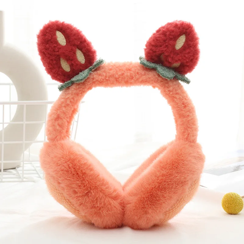 Women Student Winter Fluffy Plush Earmuffs Cute Cartoon 3D Strawberry Ears Earflap Foldable Portable Ear Warmers Covers Headband
Women Student Winter Fluffy Plush Earmuffs Cute Cartoon 3D Strawberry Ears Earflap Foldable Portable Ear Warmers Covers Headband