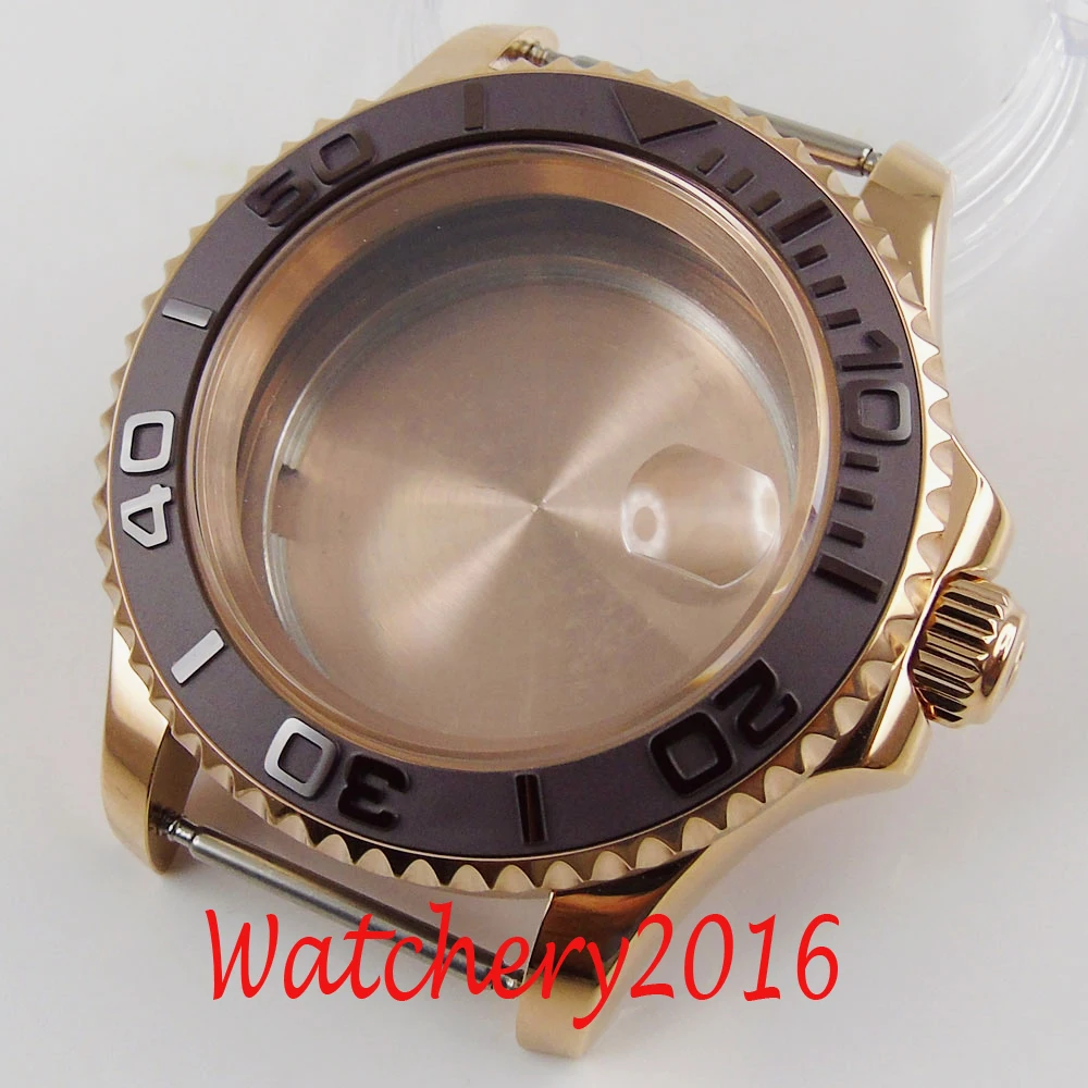 41mm Sapphire glass bidirectional bezel Rose Golden Plated stainless steel Watch Case fit Miyota 8215 ETA 2836 movement
41mm Sapphire glass bidirectional bezel Rose Golden Plated stainless steel Watch Case fit Miyota 8215 ETA 2836 movement