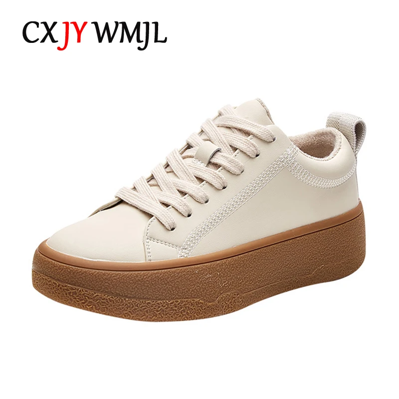 CXJYWMJL Women Genuine Leather Platform Sneakers Spring Little White Shoes Female Sports Casual Thick Bottom Vulcanized Shoes
CXJYWMJL Women Genuine Leather Platform Sneakers Spring Little White Shoes Female Sports Casual Thick Bottom Vulcanized Shoes