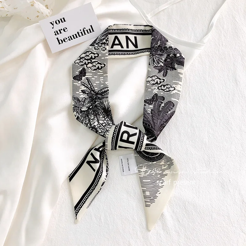 New Butterfly Printed Hair Head Satin Scarf Bow Ties Letters Scarfs Bandana Hair Accessories for Women 2021
New Butterfly Printed Hair Head Satin Scarf Bow Ties Letters Scarfs Bandana Hair Accessories for Women 2021