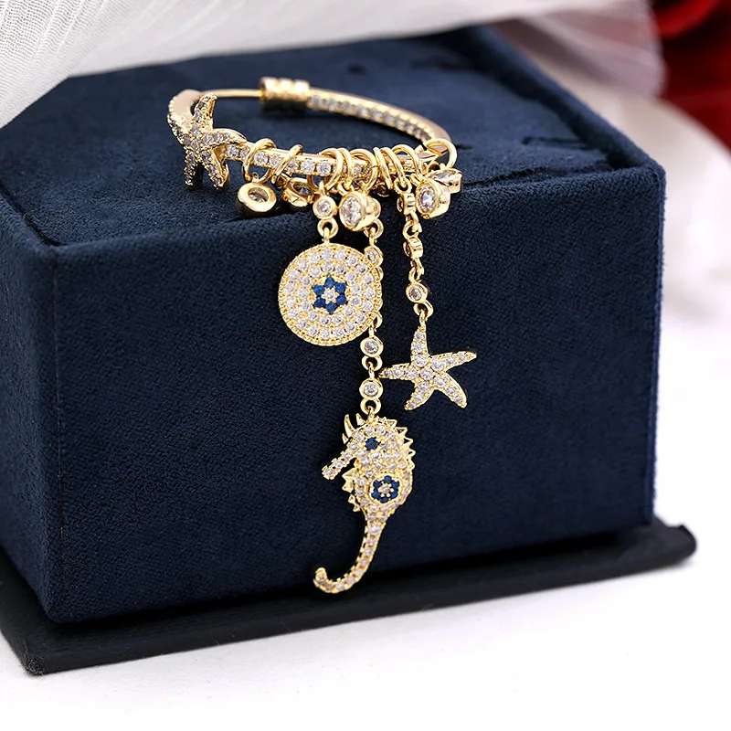 Lucky Fish Seahorse Star Shell Tassel Zircon Earrings Lovely Women Drop Earrings Fashion Lady Jewelry
Lucky Fish Seahorse Star Shell Tassel Zircon Earrings Lovely Women Drop Earrings Fashion Lady Jewelry